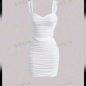 Women's 2pcs/Set Knitted Top And Pleated Skirt